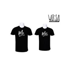 WO:SA Wear Blue Mr N Mrs Design Couple Tshirt for this Valentine Day