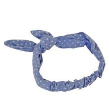 Blue Polka Dotted Headband For Girls