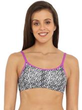 Jockey Black/Purple Printed POP Moulded Cami Bra For Women - FP42