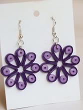 New Arrival Handmade Flower Design Paper Earrings