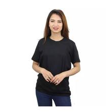 Round Neck Plain T-Shirt For Women-Black