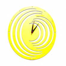 Yellow Optical Illusion Analog Wall Clock