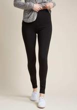 Black Plain Elastic Jeggings For Women