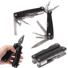 Multi Tool 9 in 1 Foldable Knife Multifunction Clamp Portable Survival Outdoor Hand Tools Stainless Steel Bottle Wrench Pliers