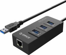 Orico  3 Port USB 3.0 Hub with Gigabit Ethernet Adapter - HR01-U3-V1