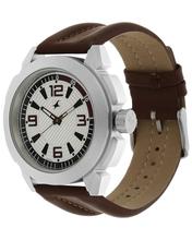 Silver Dial Leather Strap Watch