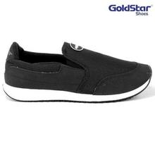 Goldstar Black/White Mesh/Rubber Slip on Shoes For Men(33)