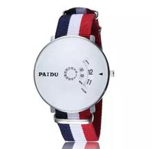 Unique Turntable Dial Sports Creative multi Color Strap Casual Trending Watch