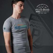 Police F535 Bodysize Round Neck Cotton T-Shirt - Grey