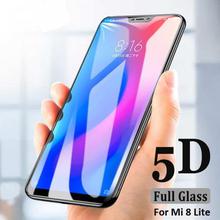 5D Tempered Glass For Xiaomi Mi 8 Lite - Black