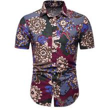 Mens Hawaiian Shirt Male Casual camisa masculina Printed