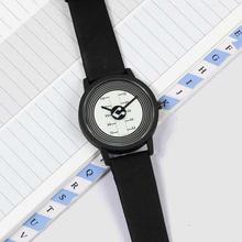 White Dial Music Note Printed Trendy Analog Unisex Watch-Black