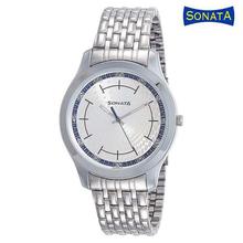 Sonata Silver Dial Analog Watch For Men - 77031SM04