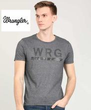 Wrangler Printed Men Round Neck Grey T-Shirt