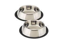 Stainless Light Steel Non-Slip Dog Feeding Bowl - Large