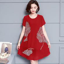 Women dress spring 2019 new Western style middle-aged big