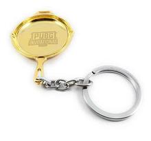 PUBG GOLDEN PAN Metal Keychain & Keyring for Bikes, Cars, Bags, Home, Cycle, Men, Women, Boys and Girls