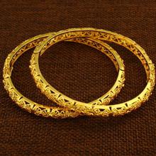 New Ethiopian Bangle Women  Gold Color Dubai Bride Wedding African/Arab/Middle East Bracelet/Bangle Jewelry