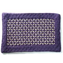 Soft Knotted Purple Doormat