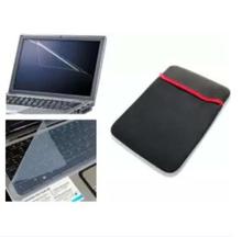 Combo Of Laptop Screen Guard + Keyboard Guard + Inner Bag For 15.6" Laptop