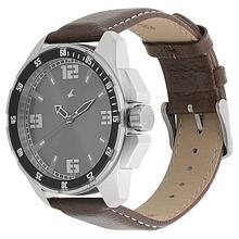 Fastrack 3084SL02 Grey Dial Casual Analog Watch For Men -Brown