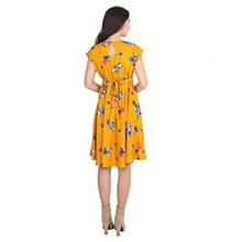 Rudraaksha Floral Printed Knee Length Dress for Women