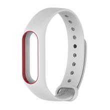 MiBand 2 Silicone Wrist Strap Bracelet Double Color Replacement watchband for Original Xiaomi Mi band 2 Wristbands belt Rubber