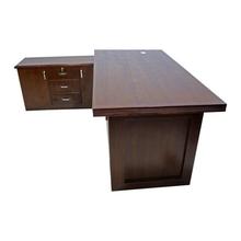 Sunrise Furniture Block Board Boss Table Set With Drawer & Shelf - Walnut