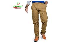 Virjeans Stretchable Oversize Cotton Chinos Pant Caramel- (VJC 697)