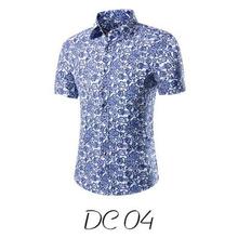 2018 new Hawaiian men's casual short-sleeved shirt