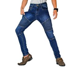 Virjeans Stretchy Ripped Design Biker Denim Choose Pant (VJC 701)Dark  Blue