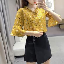 2019 New Summer Spring Blouse Women Tops Floral Print Shirts