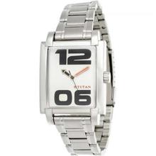 Titan Silver Dial Stainless Steel Strap Watch For Men - (1593SM01)