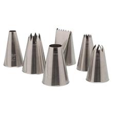 Navisha Stainless Steel 6 Pc Icing Piping Nozzles Cake Decorating Tool Set