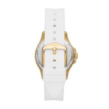 Fossil White/Gold Leather Casual Watch For Women - ES5286