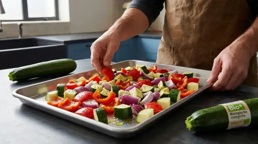 Recipe section image for Gegrilde paprika met halloumi en couscous