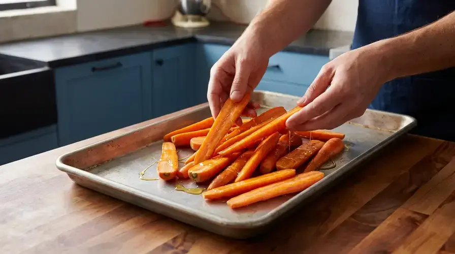 Recipe section image for Geroosterde wortelen met honing en dukkah