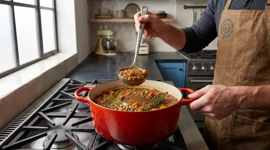 Recipe section image for Verwarmend stoofpotje van linzen en winterpeen