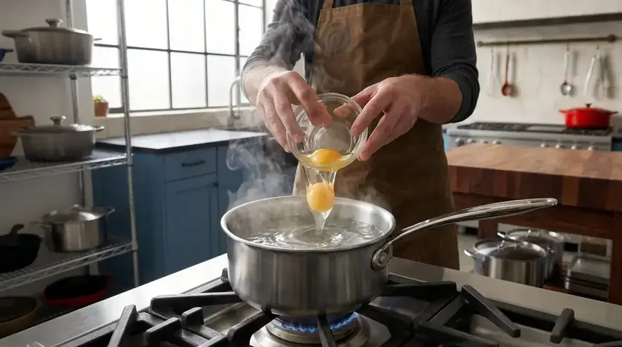 Recipe section image for Gegrilde asperges met een perfect gepocheerd ei