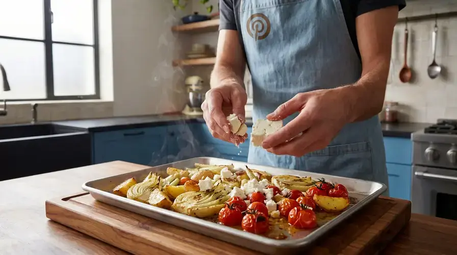 Recipe section image for Makkelijke traybake met venkel en feta