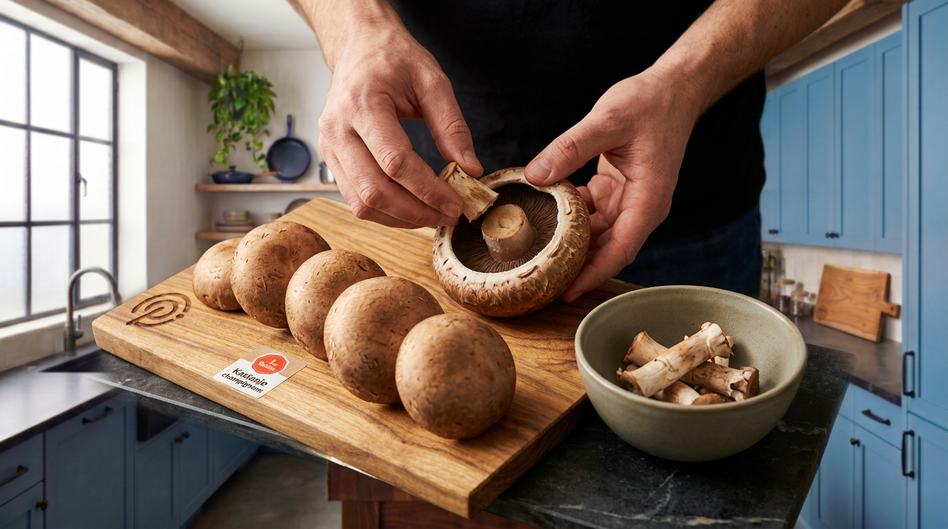 Recipe section image for Gevulde champignons met kruidenkaas uit de oven