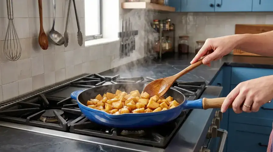 Recipe section image for Warme appelcrumble met amandelspijs uit de oven