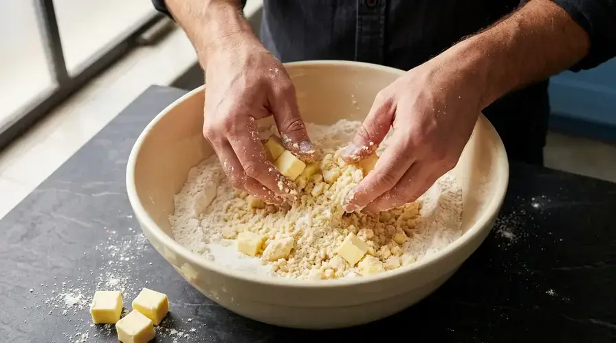 Recipe section image for Warme appelcrumble met amandelspijs uit de oven