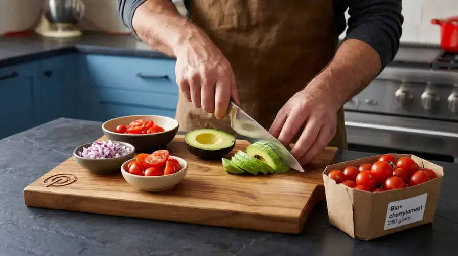 Recipe section image for Taco-schaal met pittig rundergehakt en avocado