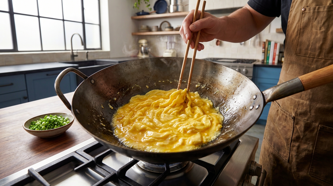 Recipe section image for Snelle gebakken rijst met ei en bosui