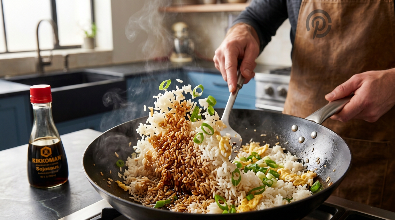 Recipe section image for Snelle gebakken rijst met ei en bosui