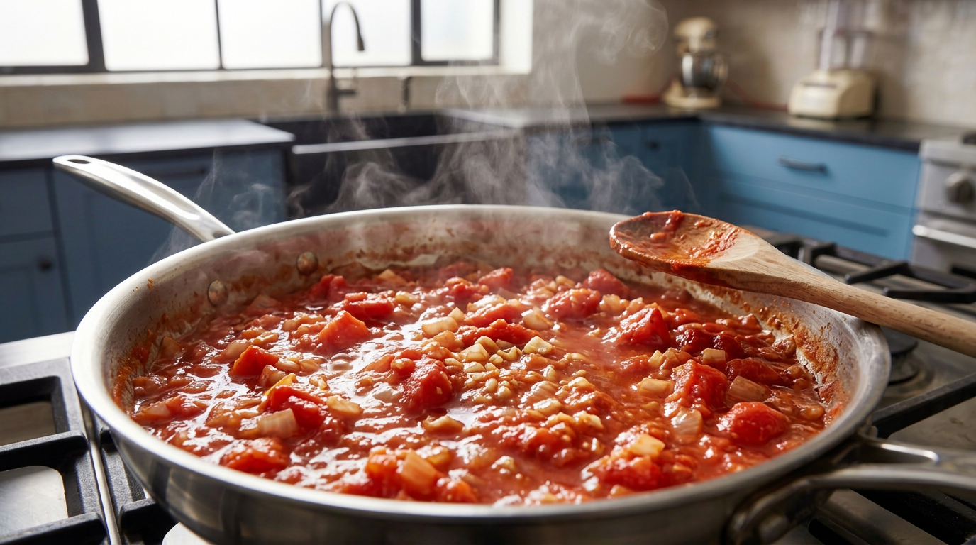 Recipe section image for Klassieke pasta met saus van verse tomaten en basilicum
