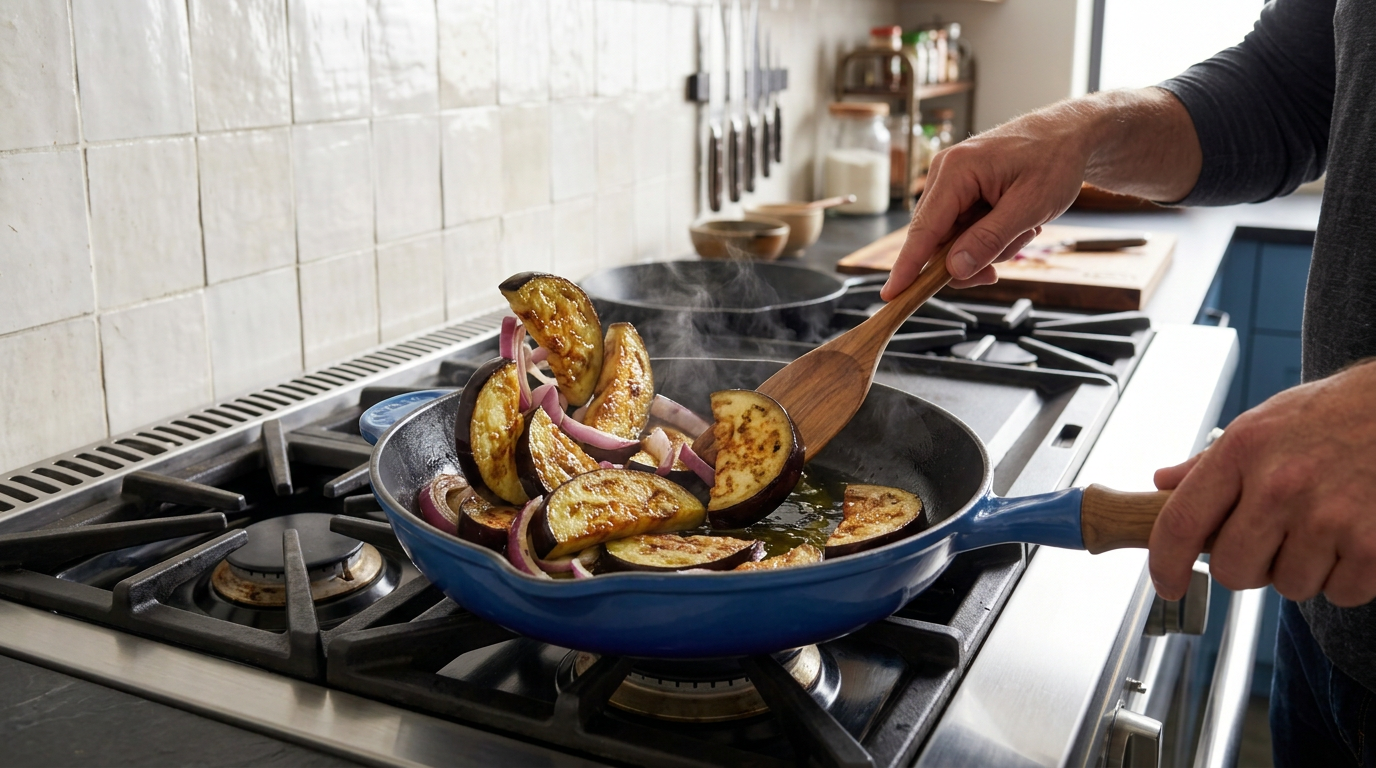Recipe section image for Griekse ovenschotel met aubergine en feta