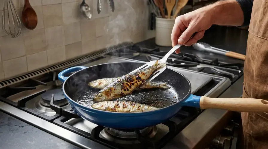 Recipe section image for Gegrilde sardines met een frisse peterseliedressing