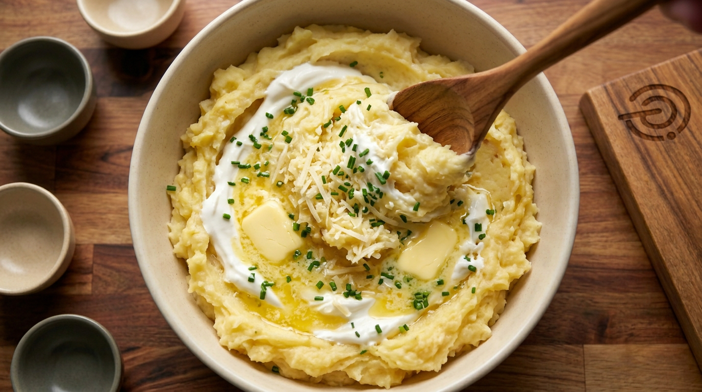 Recipe section image for Gevulde aardappel met zure room en bieslook